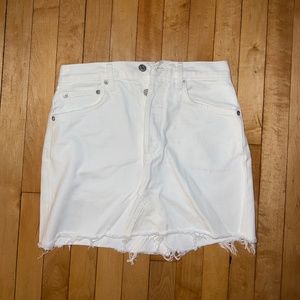 White Denim Skirt